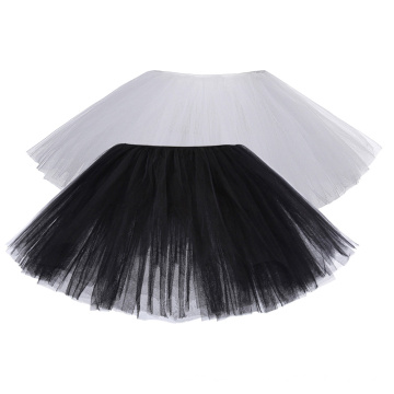 Kate Kasin Sexy Women&#39;s 10 &quot;6-Layers Jupe Tulle Noir et Blanc Tutu Jupe KK000310